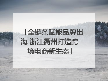 全链条赋能品牌出海 浙江衢州打造跨境电商新生态